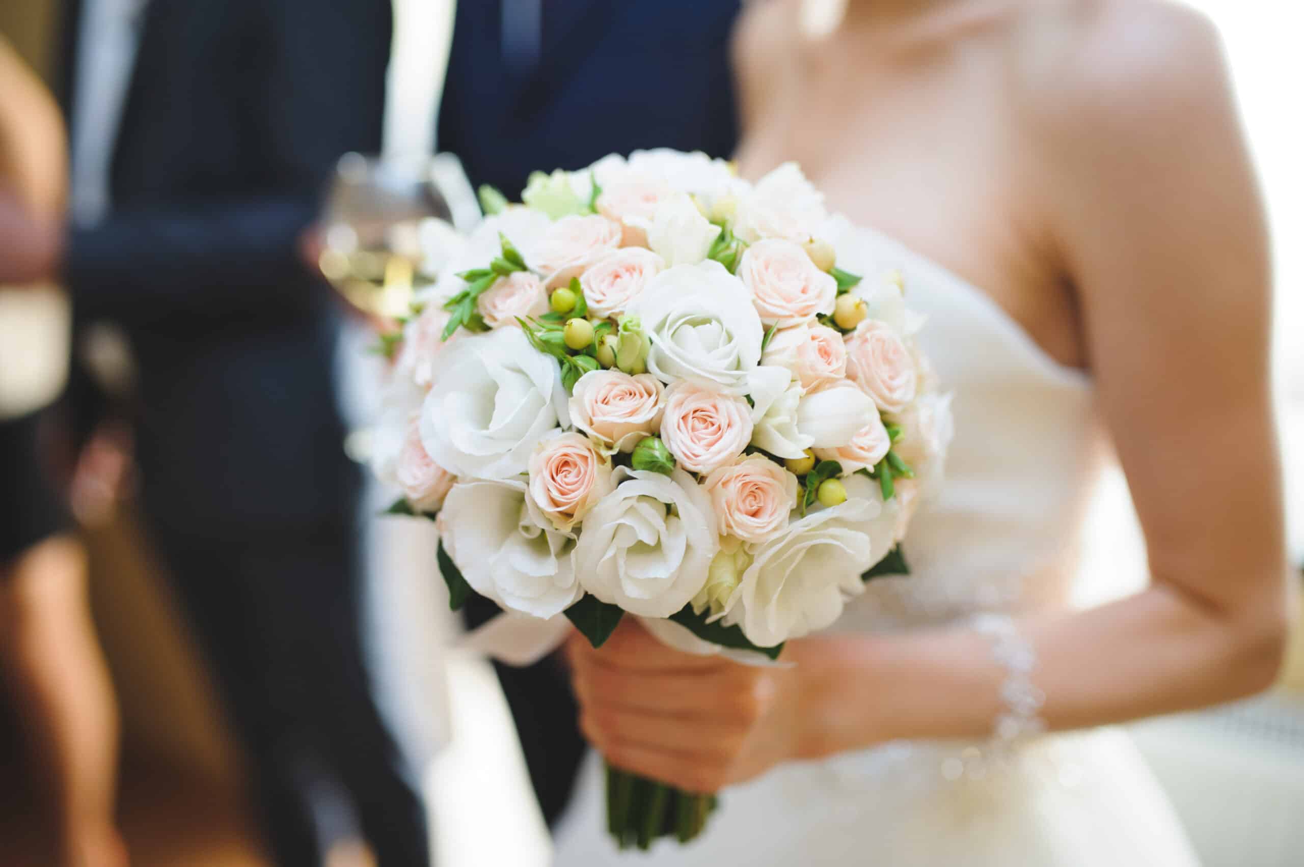 nice wedding bouquet in bride's hand